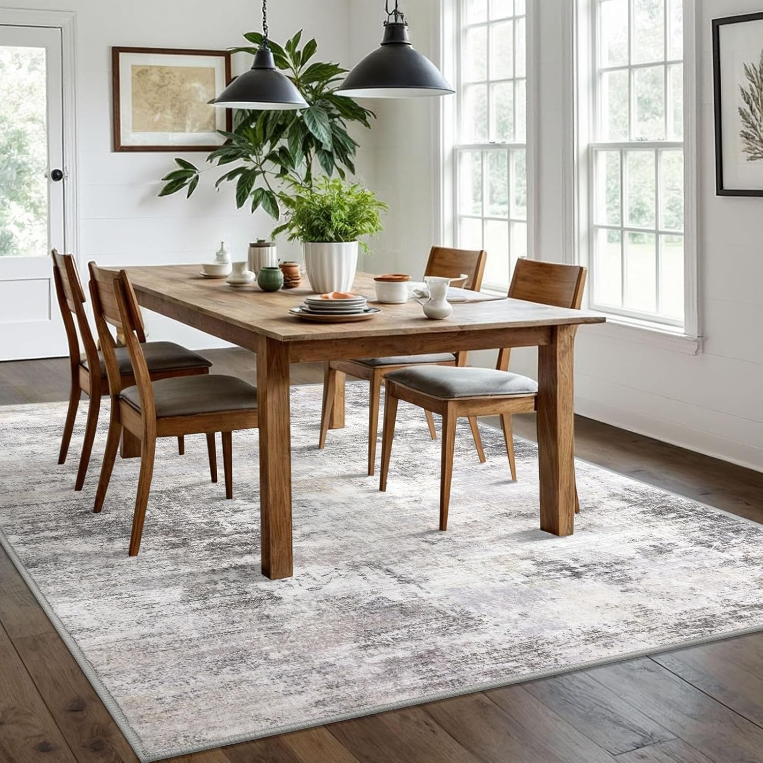 Elegant Abstract Washable Area Rug™