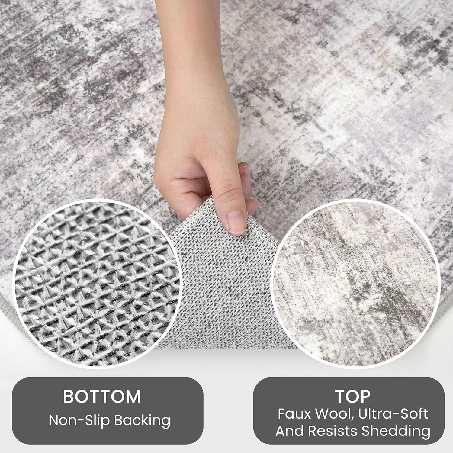 Elegant Abstract Washable Area Rug™