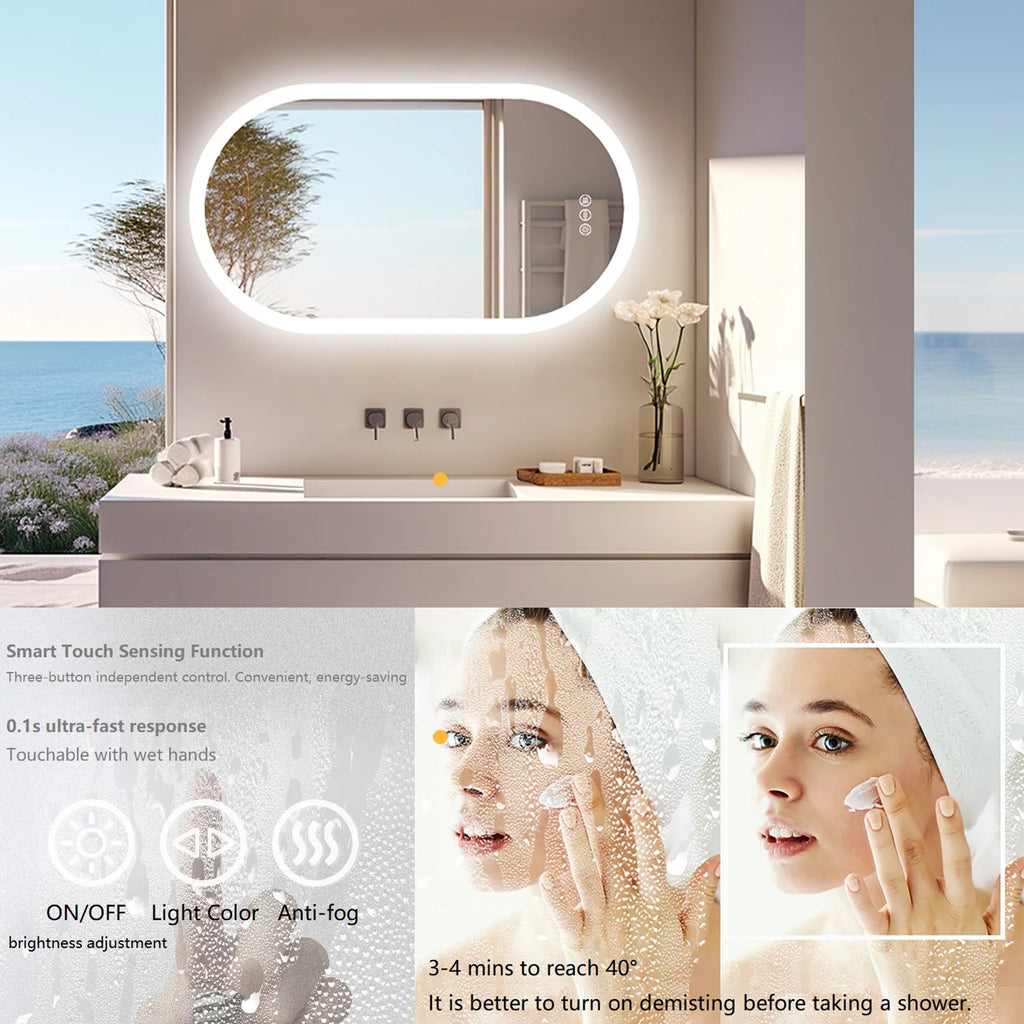 Elegant Oval LED Bathroom Mirror™